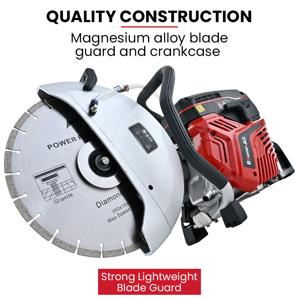 CSP-800 350mm Concrete Demolition Saw 74cc Wet/Dry Cutting Anti-Vibration