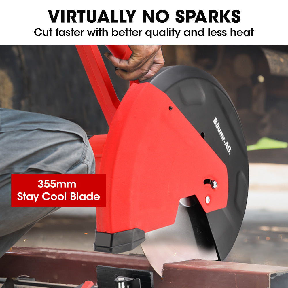 Baumr-AG 14" Metal Cut Off Saw 2400W Low Spark Ceramic Blade