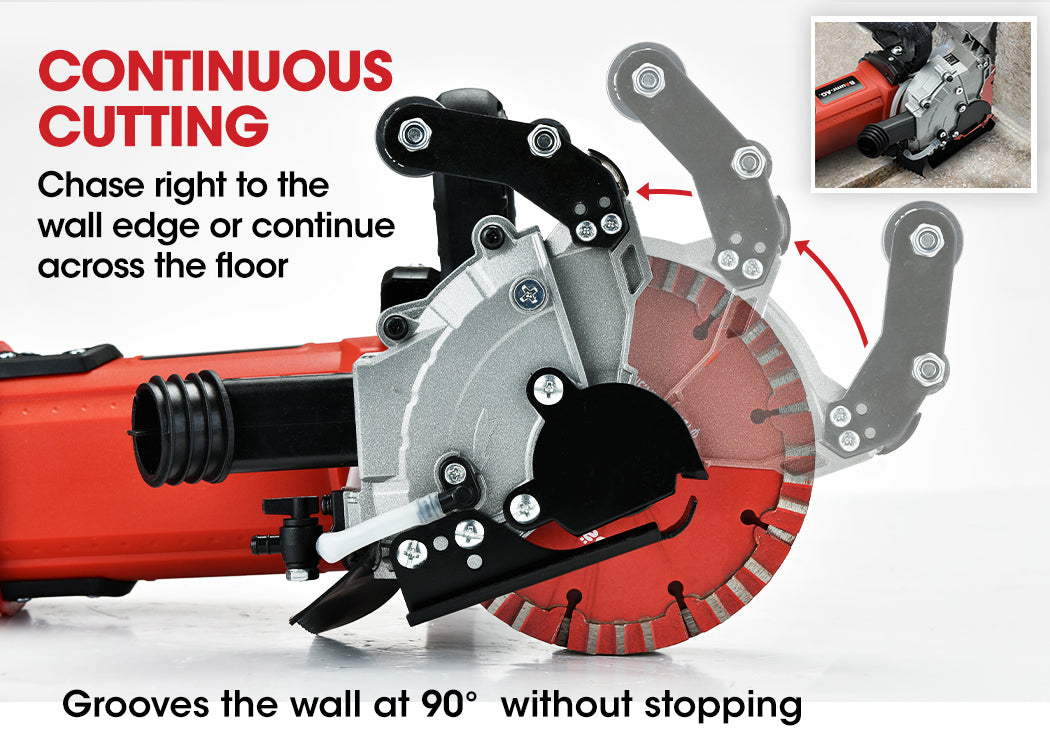 Chasing Machine BAUMR-AG Wall Chaser and Vacuum Combo Concrete Dust Collector Chasing