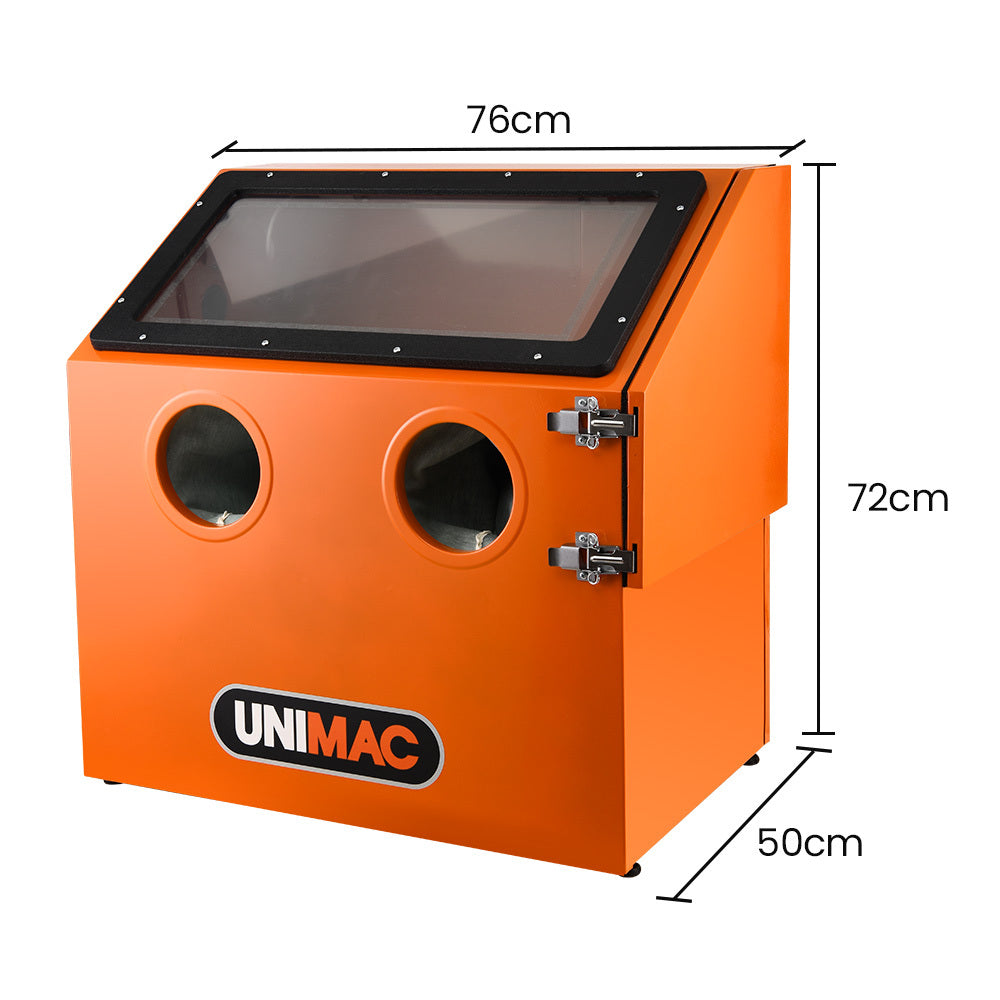 Unimac 110L Sandblasting Cabinet LED Light Gun Set