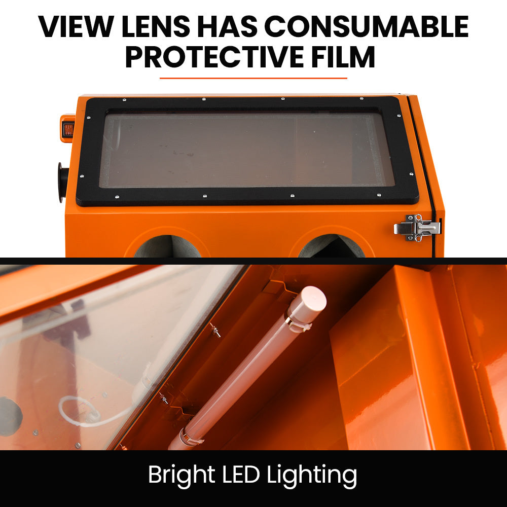 Unimac 110L Sandblasting Cabinet LED Light Gun Set