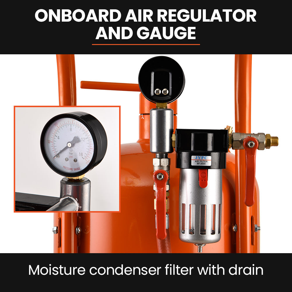 UNIMAC 38L Sandblasting Tank Pressurised with Gun Set and Hose
