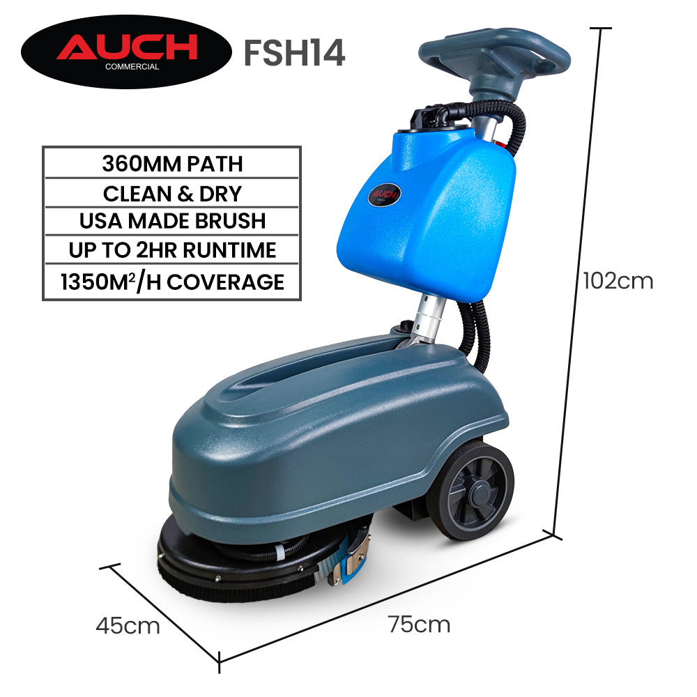 AUCH FSH14 360mm Battery Floor Scrubber Dryer Commercial Grade