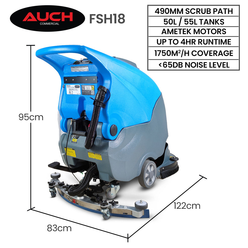 FSH18 490mm Battery Floor Scrubber & Dryer Commercial Grade