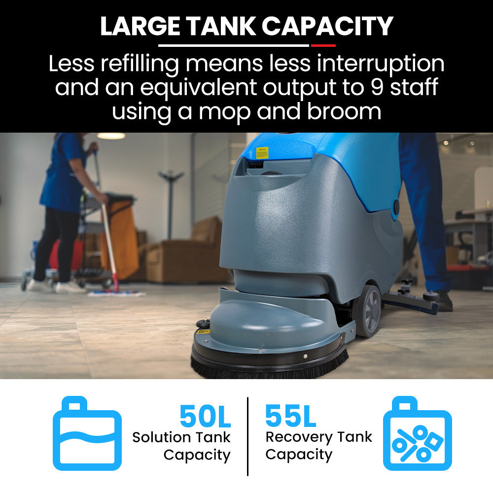FSH18 490mm Battery Floor Scrubber & Dryer Commercial Grade