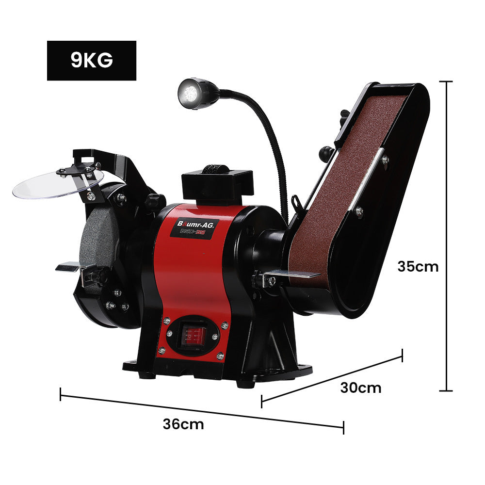 Baumr-AG BSG-35 Bench Grinder Belt Sander Combo 150mm Linisher Brushless Motor