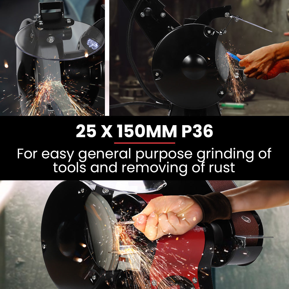 Baumr-AG BSG-35 Bench Grinder Belt Sander Combo 150mm Linisher Brushless Motor