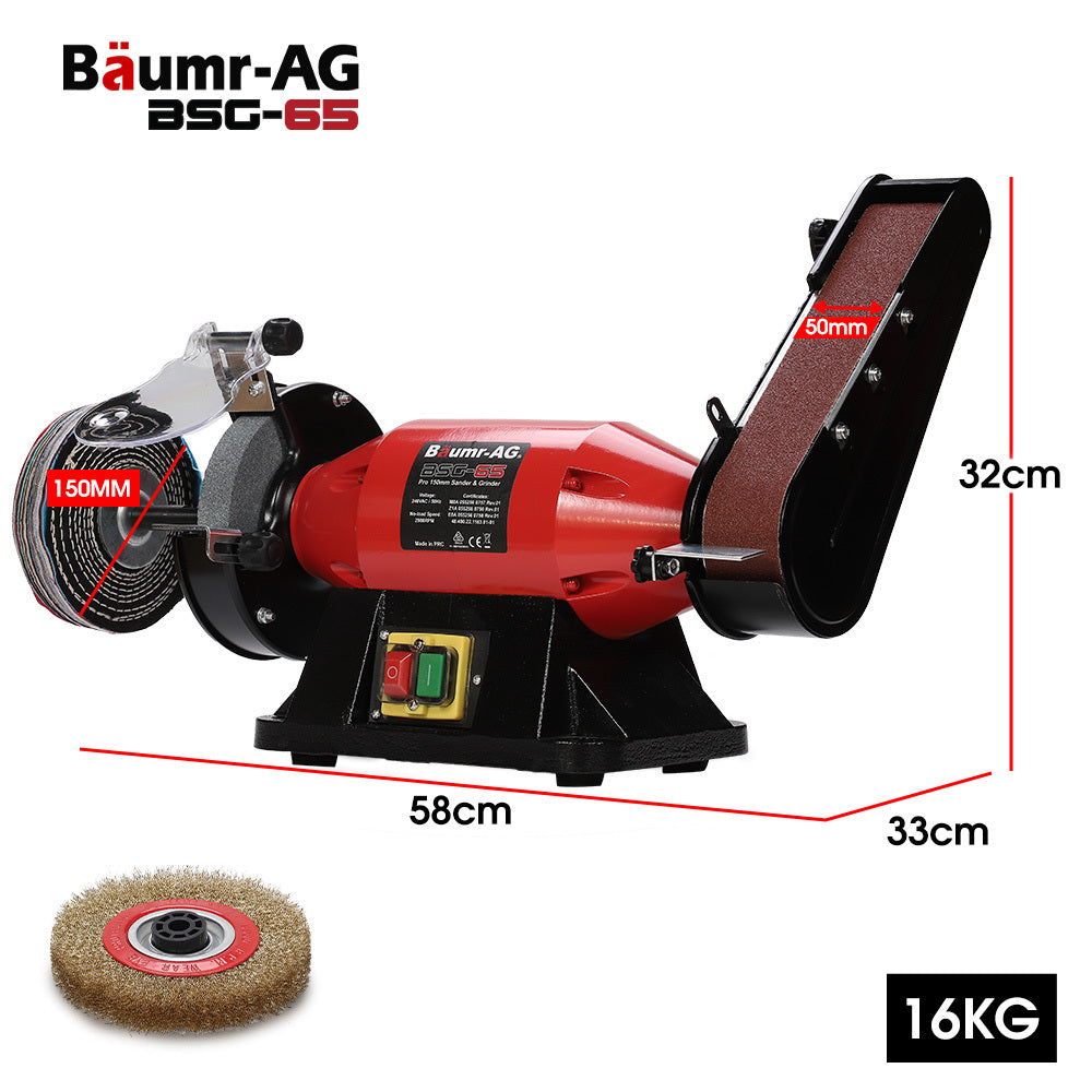 BSG-65 150mm Bench Grinder Sander Polisher Combo 520W