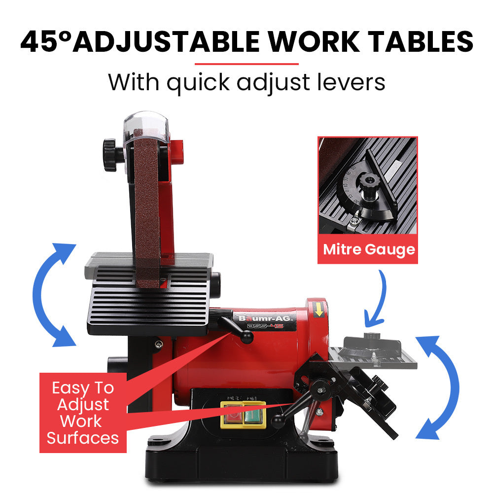 BSS-45 Bench Belt and Disc Sander Combo Brushless Motor Dust Collection