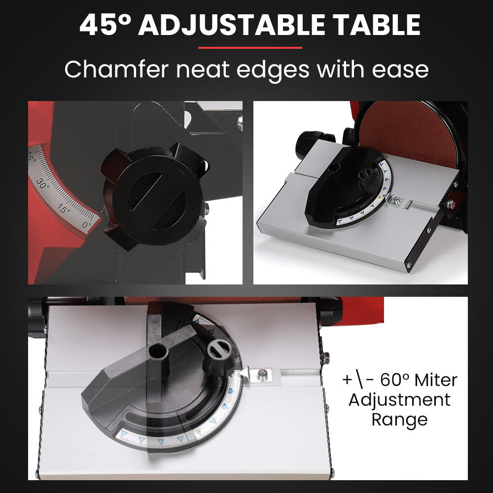 Baumr-AG 400W Bench Belt Disc Sander Combo Vertical Horizontal