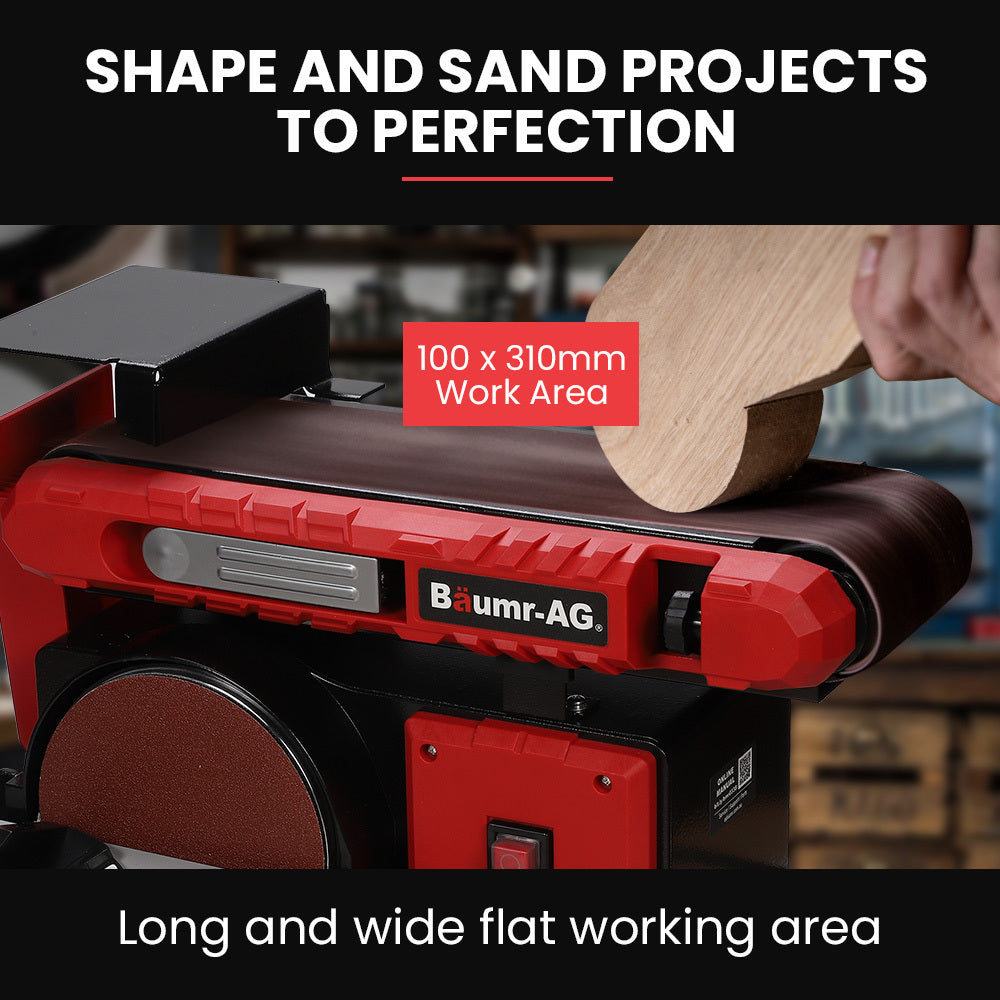 Baumr-AG 400W Bench Belt Disc Sander Combo Vertical Horizontal