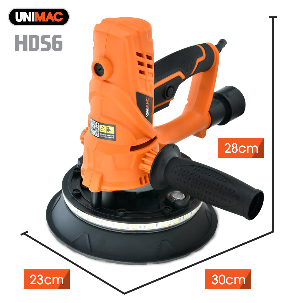 HDS6 180mm Drywall Sander 850W Electric with LED Vacuum System