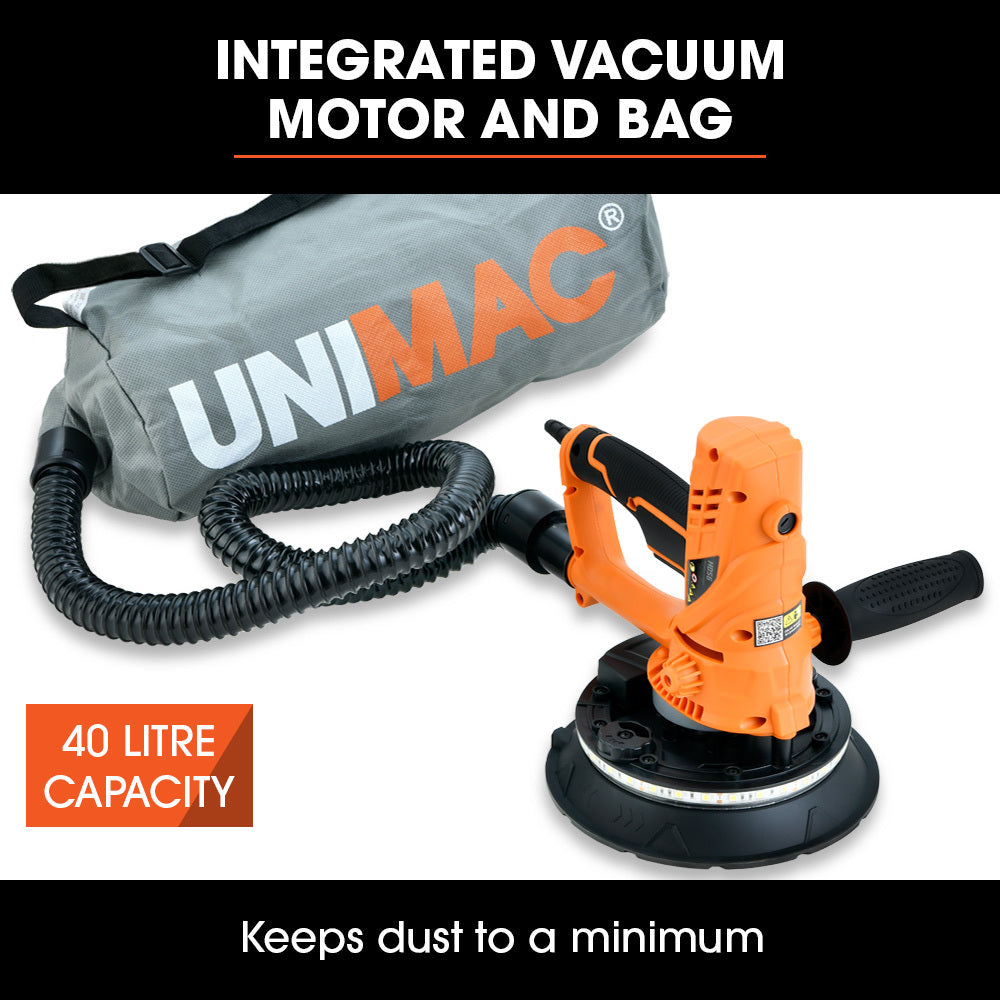 HDS6 180mm Drywall Sander 850W Electric with LED Vacuum System