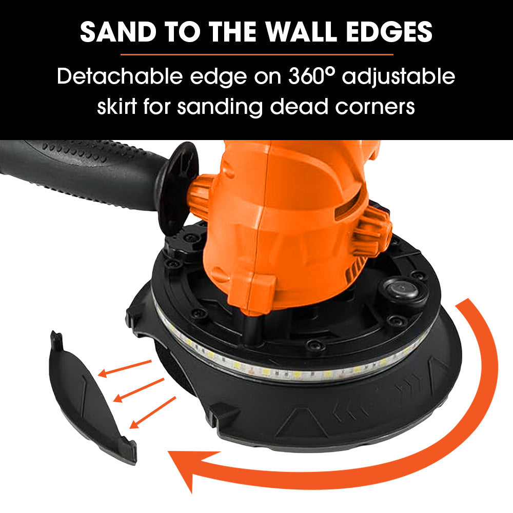 HDS6 180mm Drywall Sander 850W Electric with LED Vacuum System