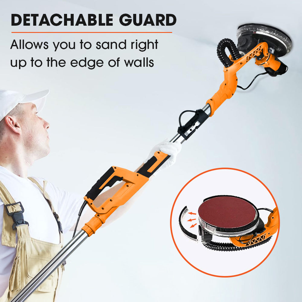 Unimac 225mm Telescopic Drywall Sander Kit 750W LED Vacuum System Foldable