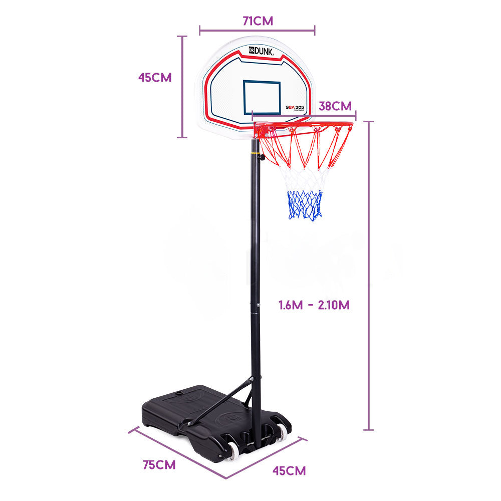 Adjustable Telescopic Basketball Hoop Stand with Wheels - Dr.Dunk