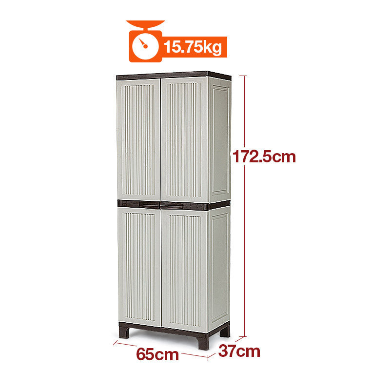 Weatherproof Lockable Outdoor Storage Cabinet, 173cm, PlantCraft