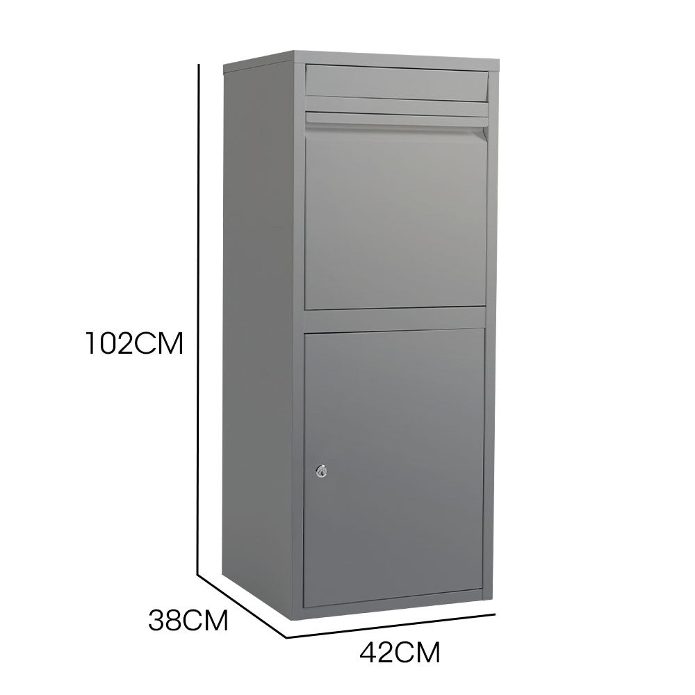 Fortia Freestanding Parcel Letterbox Woodland Grey
