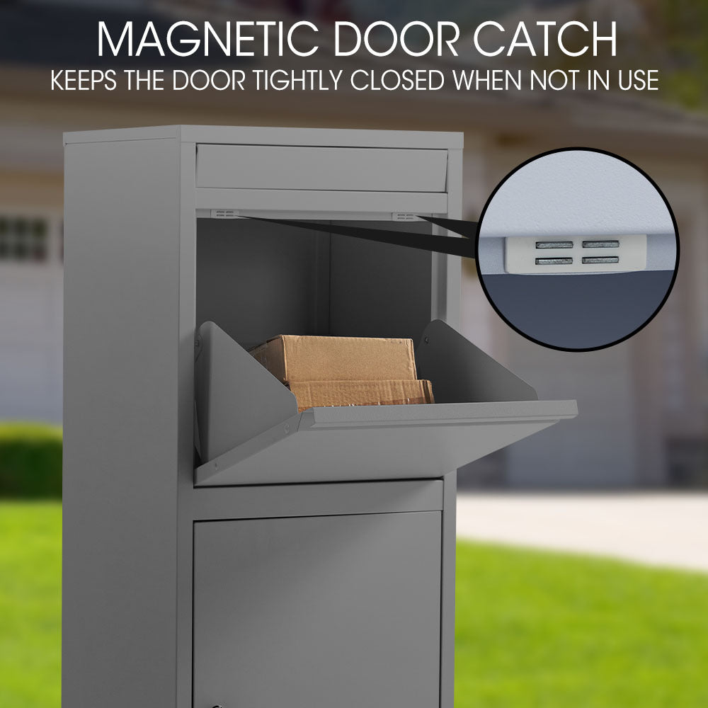 Fortia Freestanding Parcel Letterbox Woodland Grey