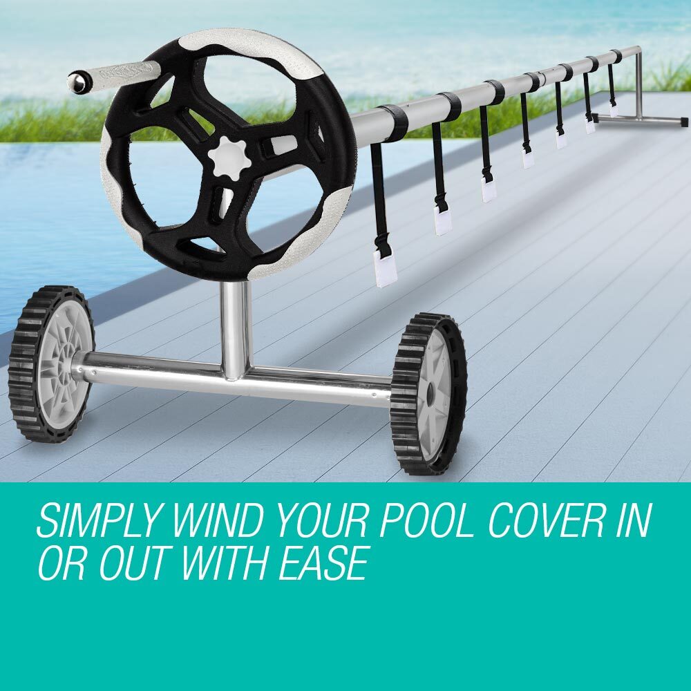 Isothermal Solar Pool Cover & Roller, 7.5x3.2m, 400 Micron - Aurelaqua