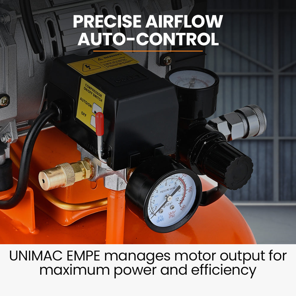 ACM-150s Quiet Air 15L Pancake Air Compressor Portable Oil-Free 116PSI
