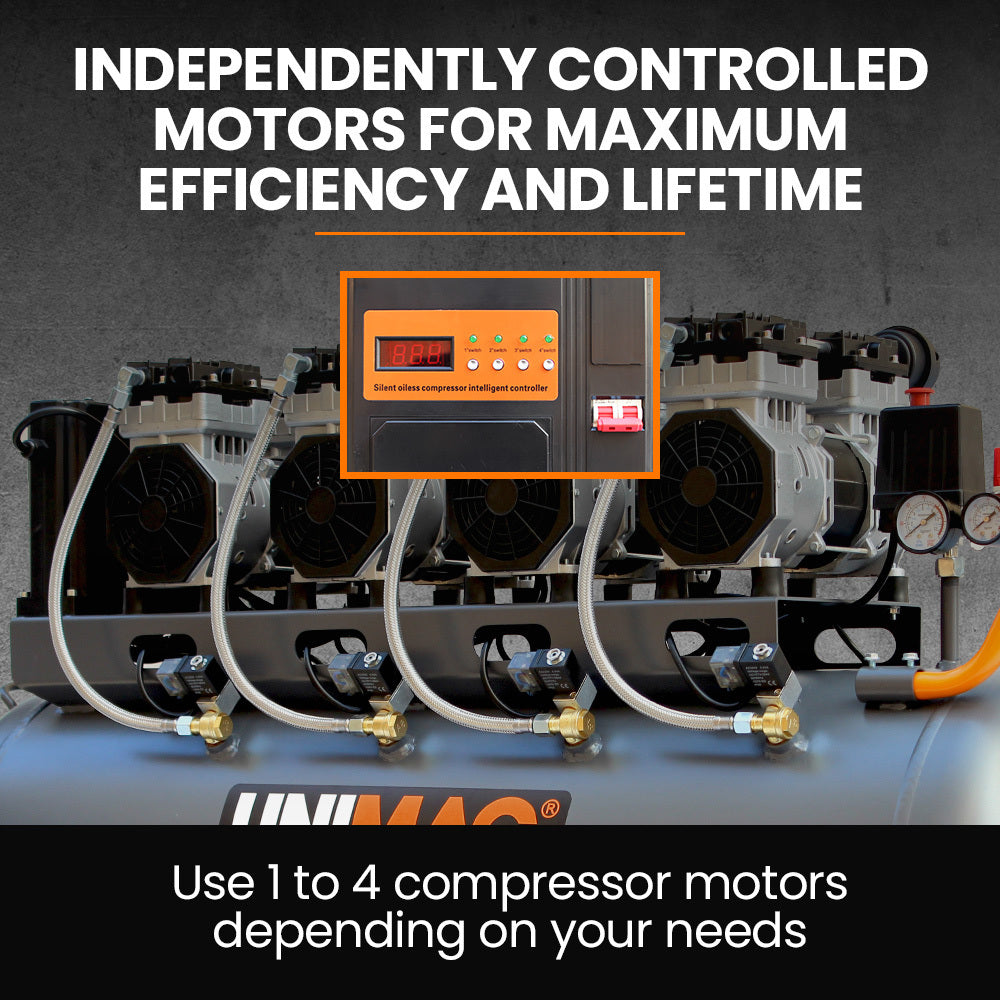 Quiet Air 150L 4.5HP Electric Air Compressor Oil-Free Portable Heavy Duty
