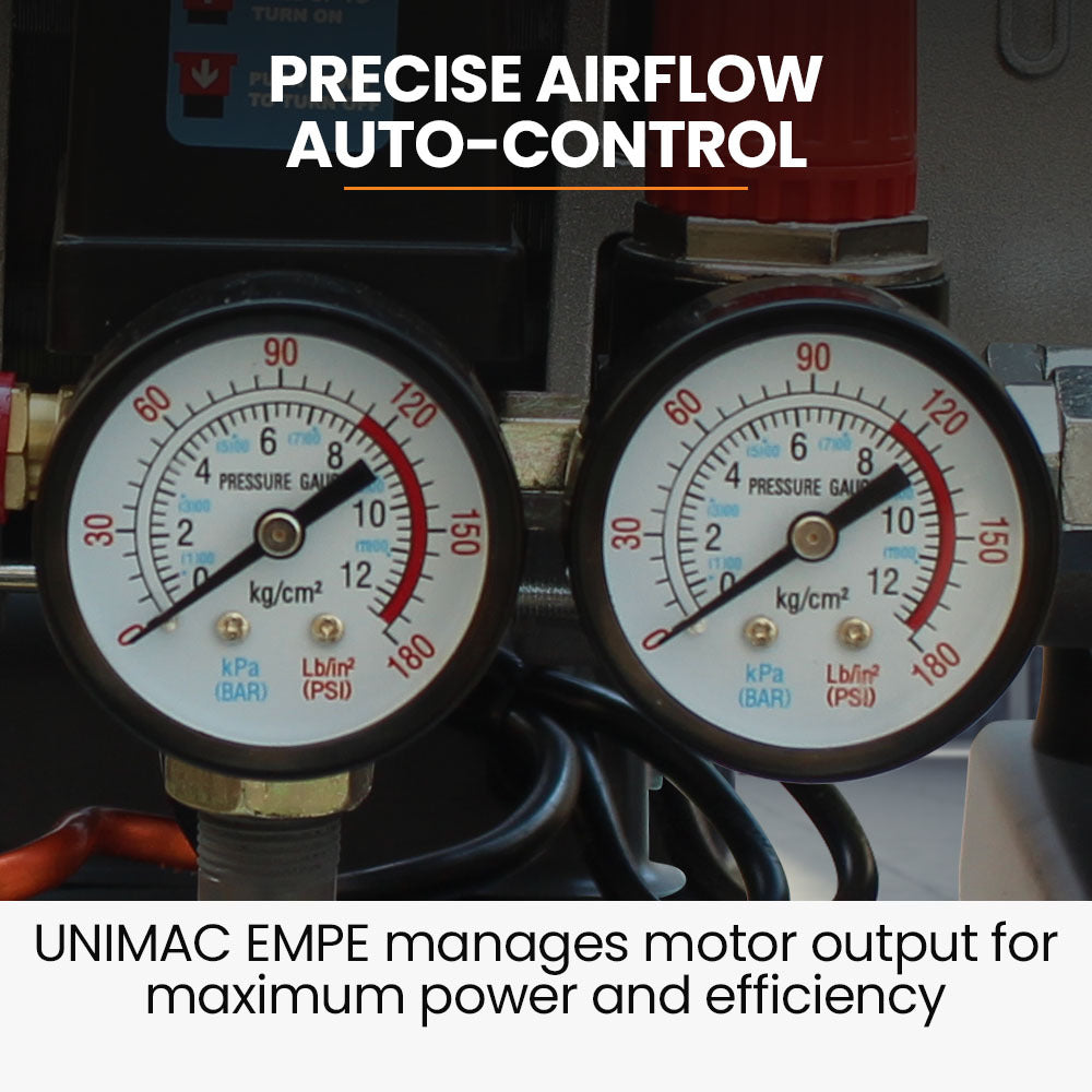 Unimac Quiet Air 50L 2HP Vertical Oil-Free Electric Air Compressor