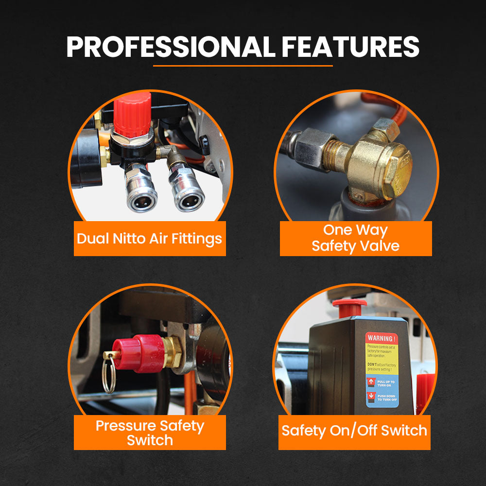 Unimac Quiet Air 50L 2HP Vertical Oil-Free Electric Air Compressor