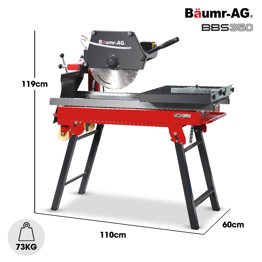 Baumr-AG 350mm Electric Brick & Masonry Table Saw 2000W with Stand
