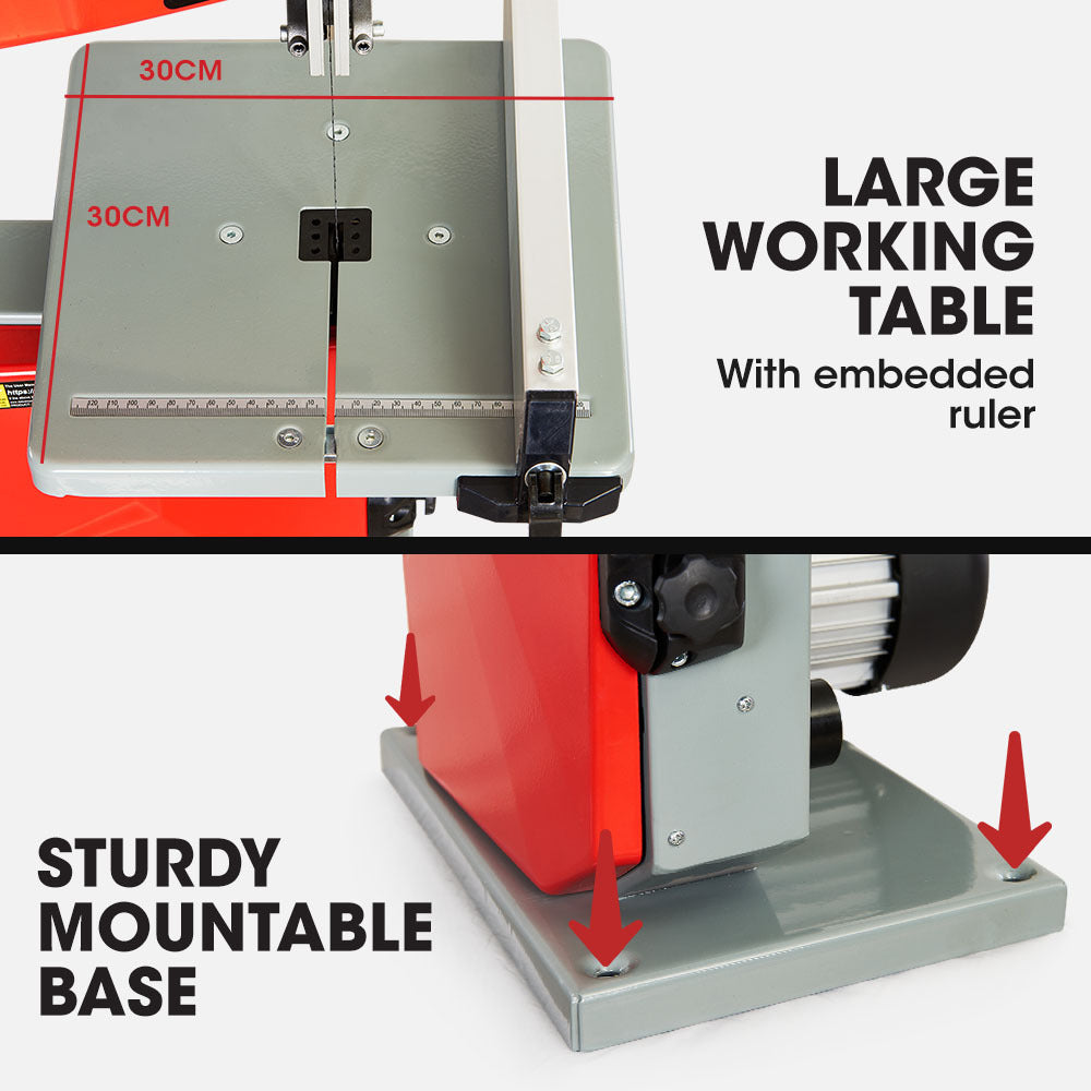 Baumr-AG 500W Wood Bandsaw, Benchtop, 115mm Cutting Depth BS40