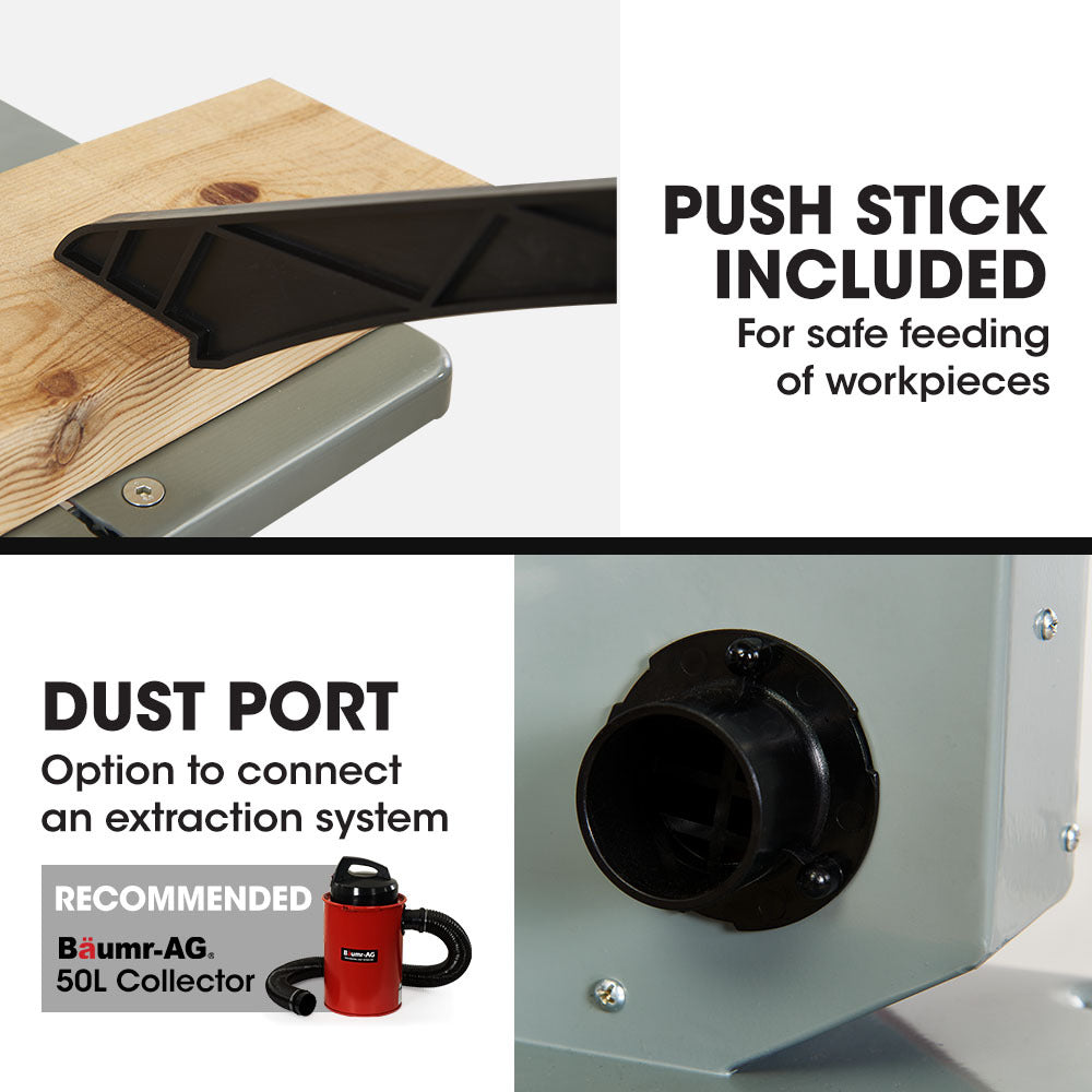 Baumr-AG 500W Wood Bandsaw, Benchtop, 115mm Cutting Depth BS40