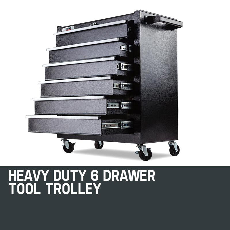 Lockable 6 Drawer Tool Box Cabinet with Wheels - Bullet