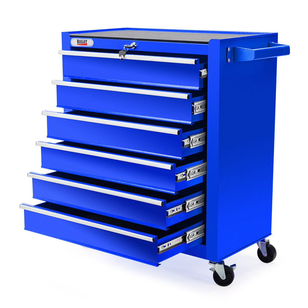 Lockable 6 Drawer Tool Box Cabinet on Wheels - Bullet