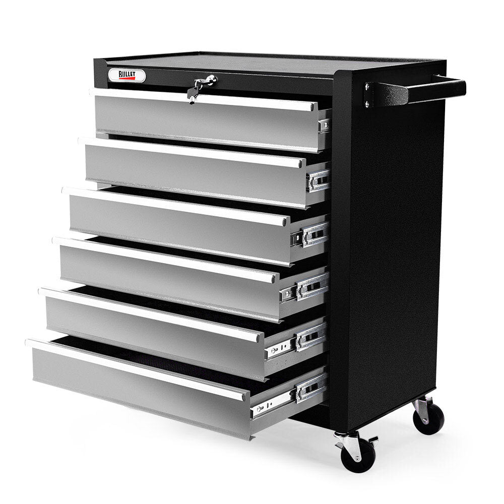 6 Drawer Lockable Tool Box Cabinet with Wheels - Bullet