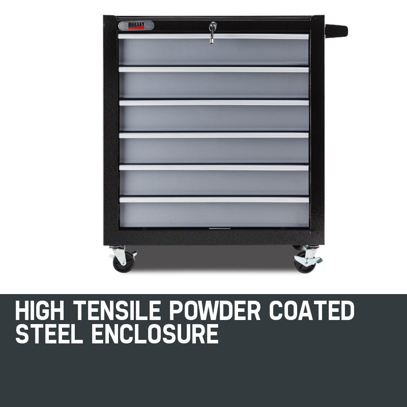 6 Drawer Lockable Tool Box Cabinet with Wheels - Bullet