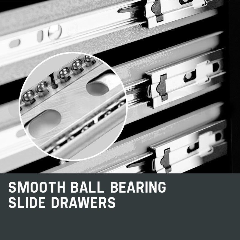 9 Drawer Tool Box Chest, Ball Bearing Rails - Bullet