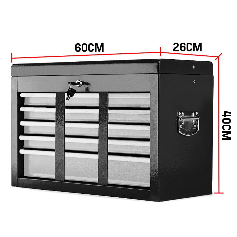 9 Drawer Tool Box Chest, Ball Bearing Rails - Bullet