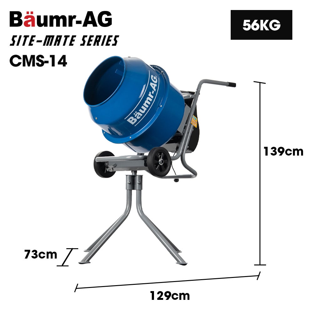 Baumr-AG 140L Cement Mixer Electric 550W Blue