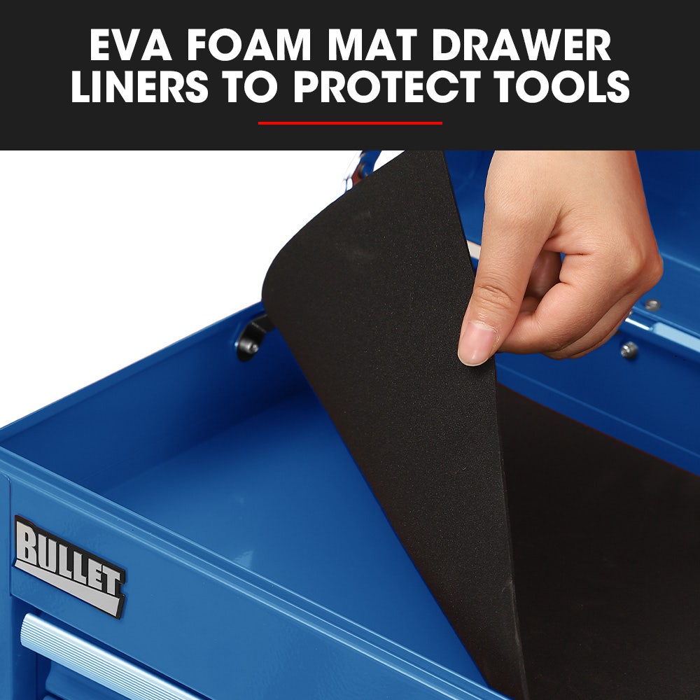 Bullet 9 Drawer Tool Chest Mechanic Garage Storage Blue