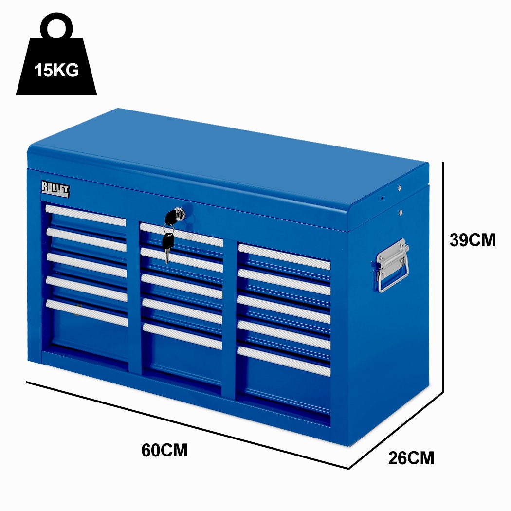 Bullet 9 Drawer Tool Chest Mechanic Garage Storage Blue
