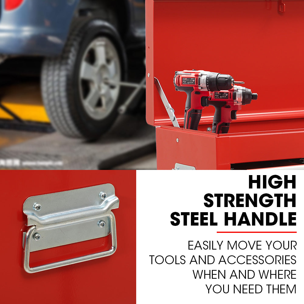 Bullet Pro 9 Drawer Tool Chest Red Garage Storage Organiser