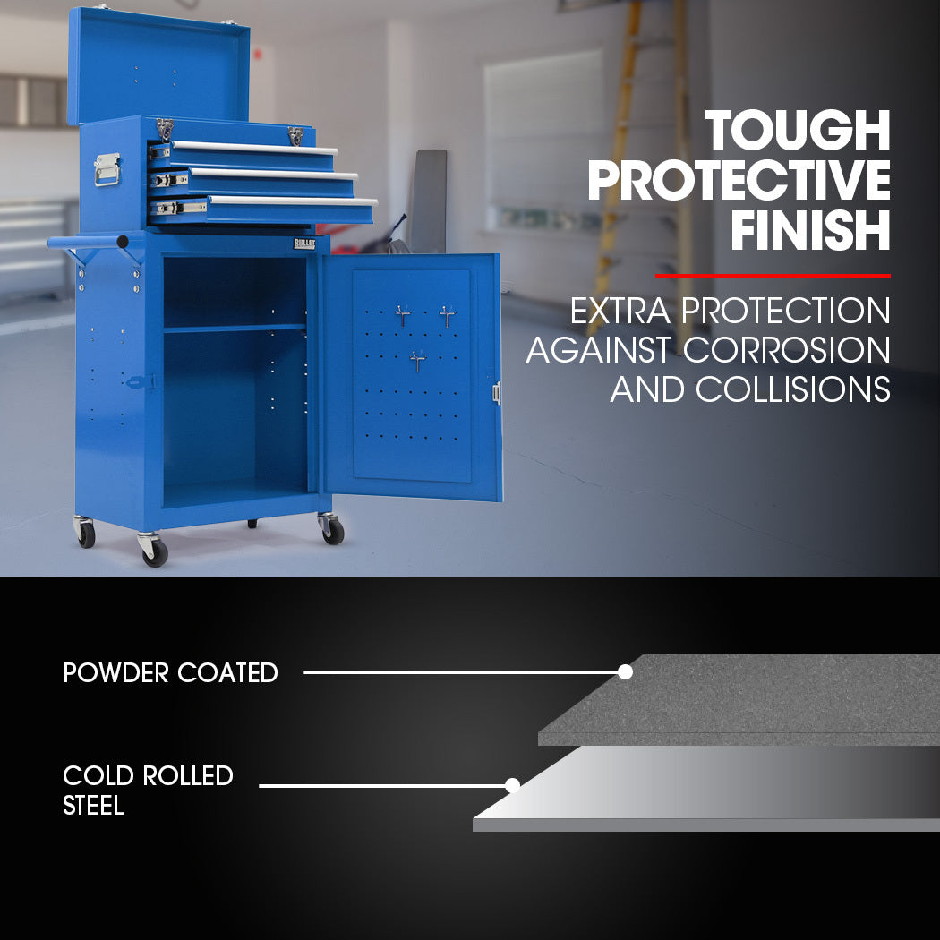 Bullet Pro 3 Drawer Tool Cabinet Trolley Blue