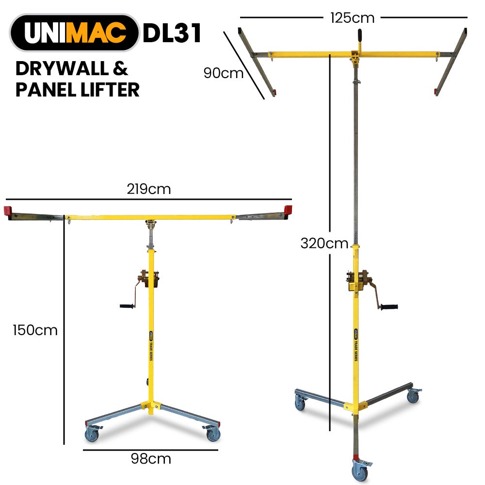 DL31 1200x3600mm Drywall & Panel Lifter Galvanised