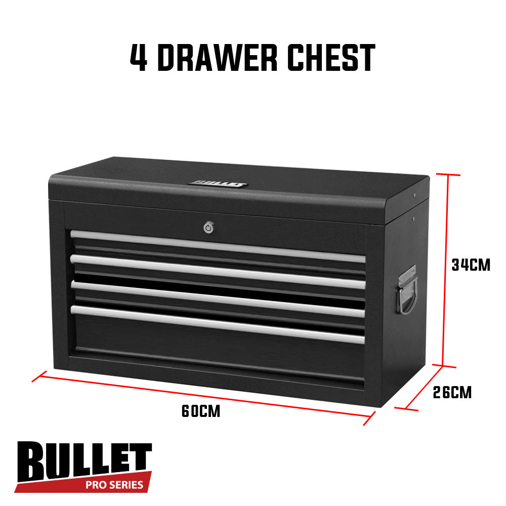 478 Pc Tool Chest Kit, Powder-Coated Steel, 4 Drawers - Bullet