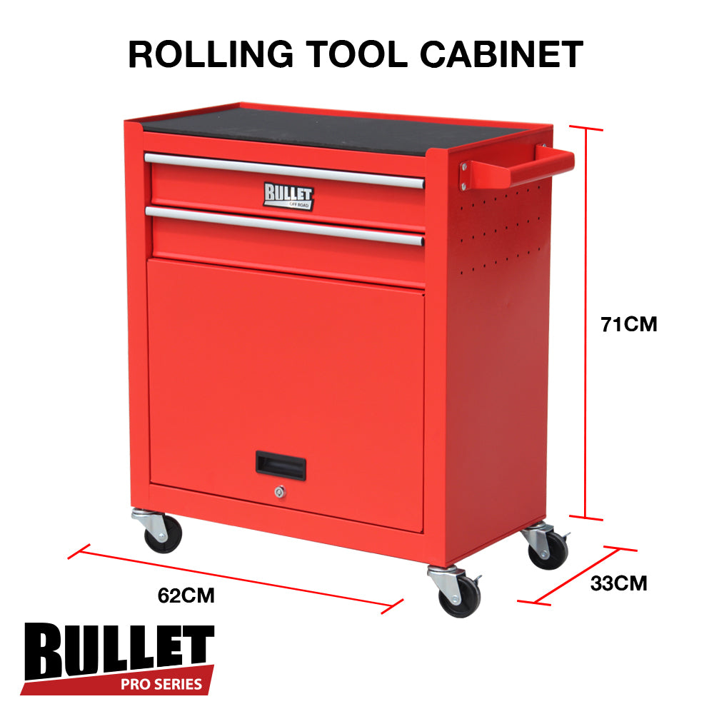 622-Piece Tool Cabinet on Wheels, Steel Drawers - Bullet