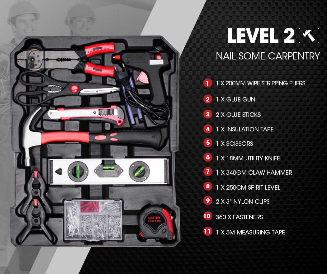 925-Piece Chrome Vanadium Tool Box on Wheels - Bullet