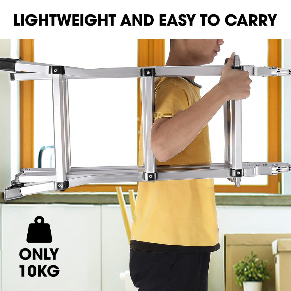 Bullet 2.9m Aluminium Multipurpose Folding Ladder with Workshelf Platform