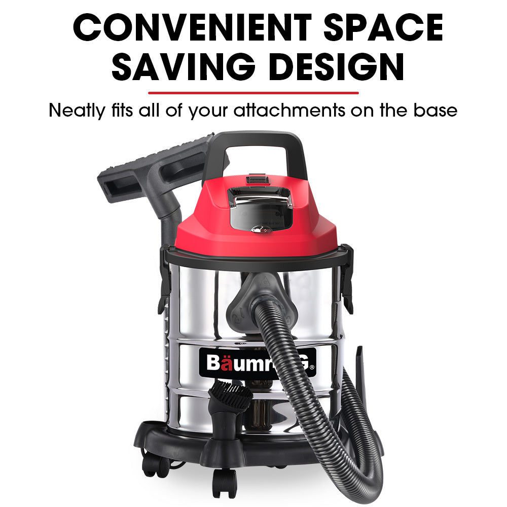 Baumr-AG 20L Cordless Wet & Dry Vacuum Cleaner Kit Stainless Steel