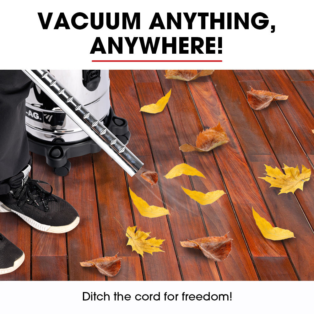 BM-3SL 30L Cordless Wet & Dry Vacuum Cleaner Kit Stainless Steel