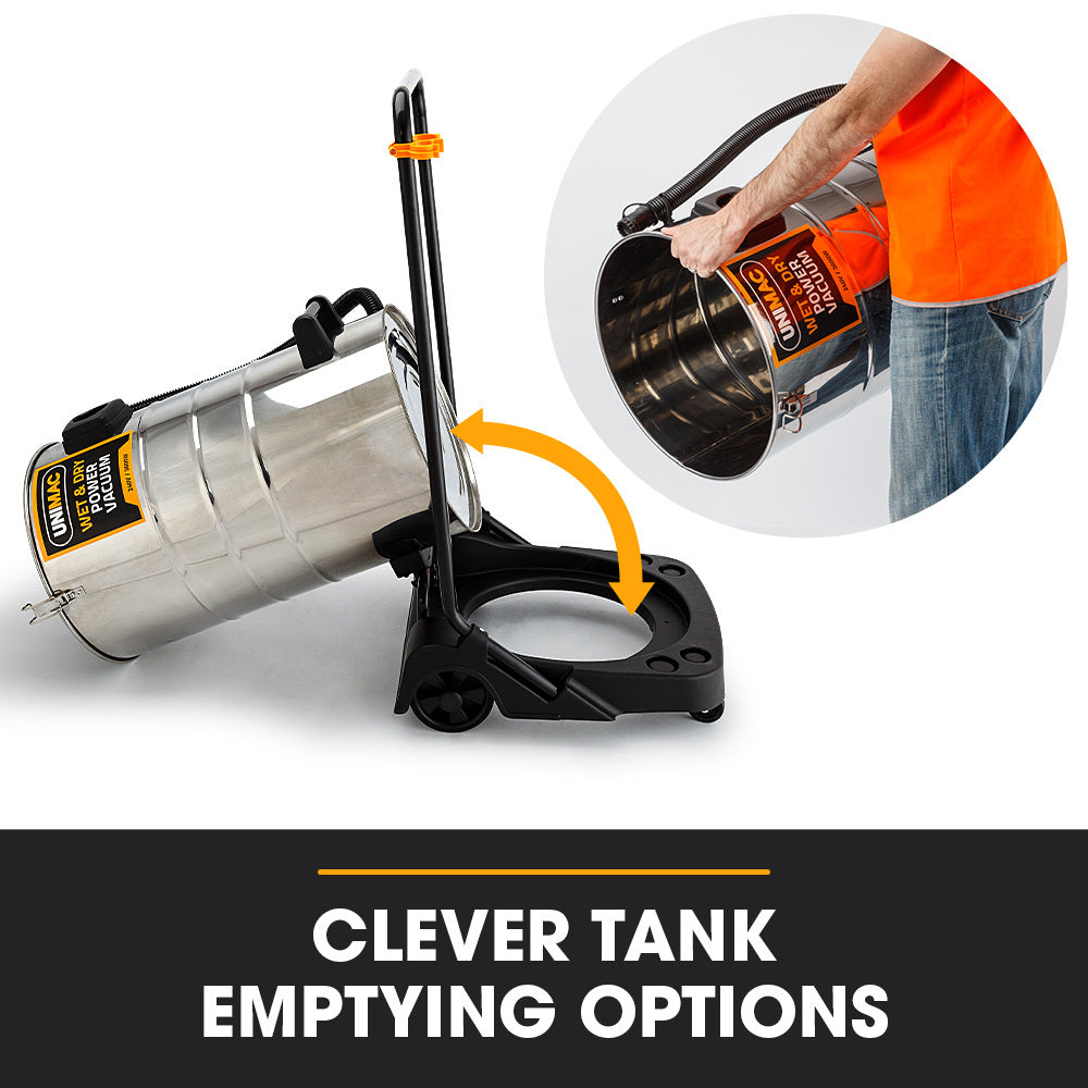 Unimac 100L Wet Dry Vacuum Cleaner 2400W Heavy-Duty Dual Copper Motors
